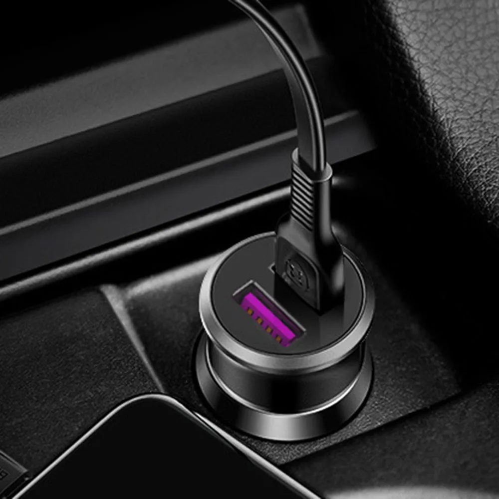 1 шт. 12-24 В Автомобильное автомобильное зарядное устройство двойной USB 3,0 порт прикуривателя внутренние части
