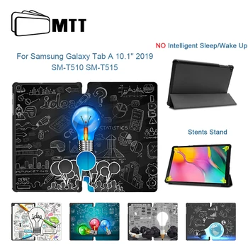 

MTT Case For Samsung Galaxy Tab A 10.1 inch 2019 SM-T510 T515 Funda PU Leather Tri-Fold Flip Stand Cover Protective Tablet Case