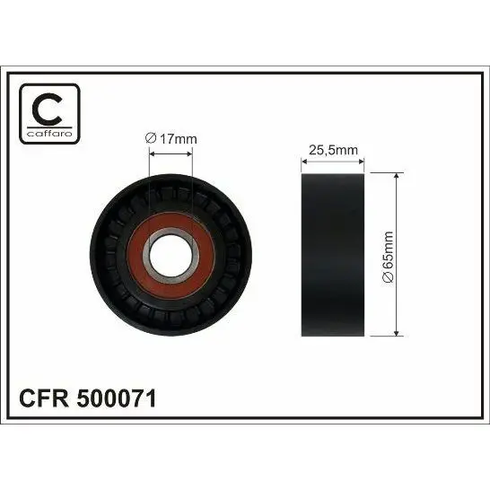 Ролик прив. ремня PSA C2/3 1.4L 16V 03 caffaro 500071