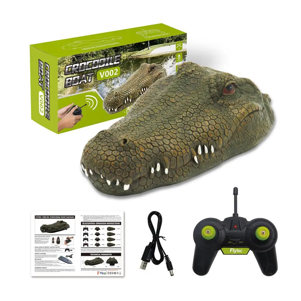 

2.4GHz Simulation RC Crocodile Boat Remote Control Speedboat For Drive Waterfowl And Protect The Pool