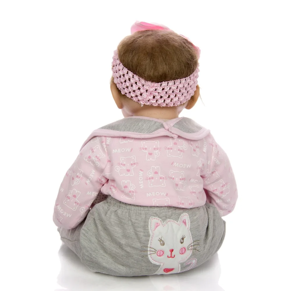 Детская игрушка, кукла reborn 22 дюймов, мягкая силиконовая кукла reborn baby, Реалистичная кукла для новорожденного, bebe reborn bonecas, подарок
