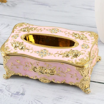

Acrylic Tissue Box Desktop Tissue Box Plastic Home Tissue Holder Living Room Extractable Paper Box European Style Home Decor