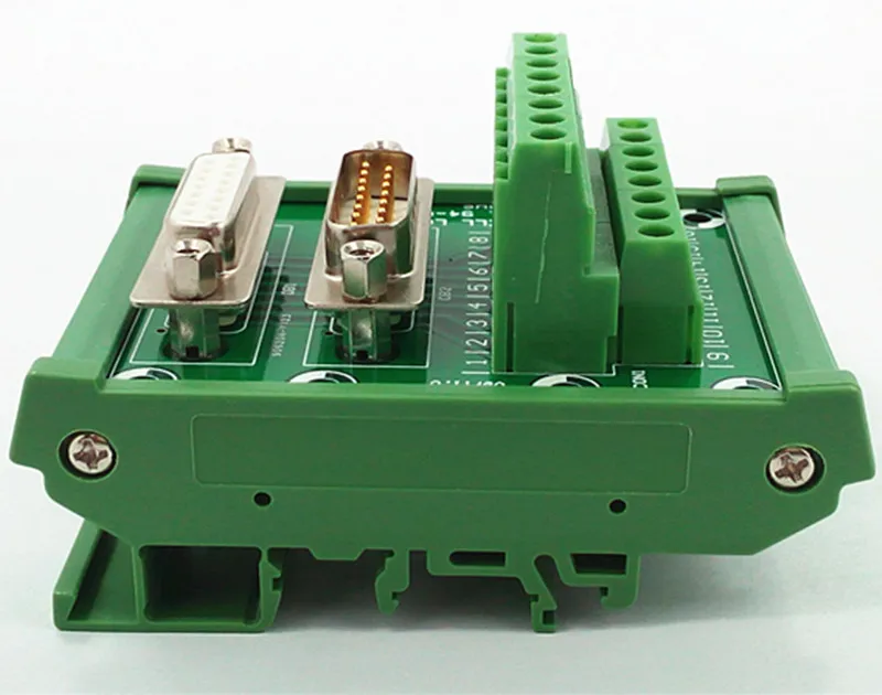 DB15 D Sub DIN рейка монтажный интерфейсный модуль, папа/женщина, Breakout Board