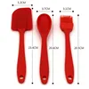 3Pcs/set Heat Resistant Silicone Cooking Tools Baking Pastry Tools Spatula Spoon Turner BBQ Oil Brush Cake Scraper Buttter Mixer ► Photo 2/6