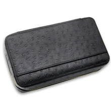 COHIBA коричневая коробка для хьюмидора из кедрового дерева 4 трубки Дорожный Чехол для сигар Humidors зернистая кожа для дома и офиса подарок Humidor