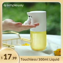 Simpleway C1 – lave-mains à Induction automatique, distributeur de savon mousseux jaune, capteur infrarouge, 300ml