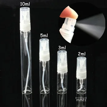 

5Pcs/pack 2ML 3ML 5ML 10ML Portable Mini Perfume Bottle Glass Empty Cosmetics Bottle Sample Test Tube Bottle Thin Glass Vials