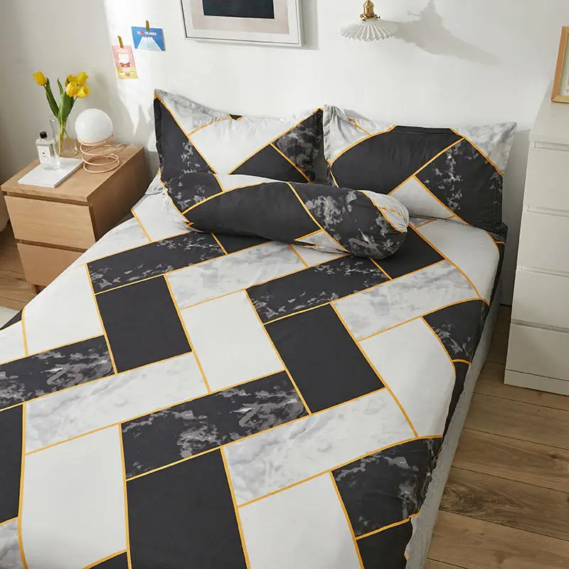 bonenjoy lençol com elástico de tamanho capa para cama para quarto estilo geométrico colchão capa de colchão