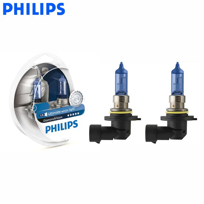 Philips 9006 HB4 12V 55W DiamondVision 5000K белый светильник, автомобильный головной светильник, автомобильные галогенные оригинальные лампочки