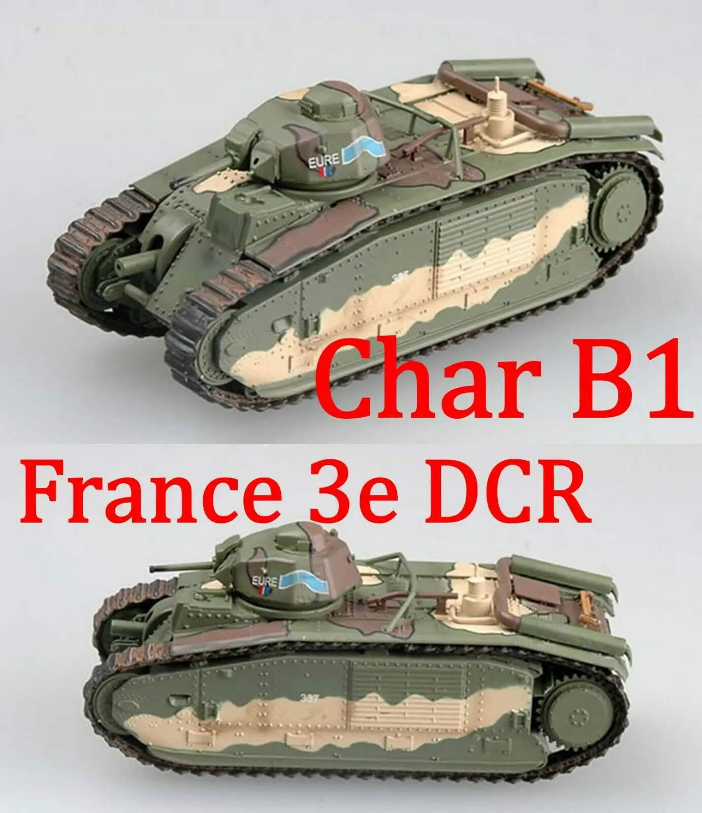 Char B1 Kit ITALERI 1:56 IT15766 3 Tank Drivers Included 