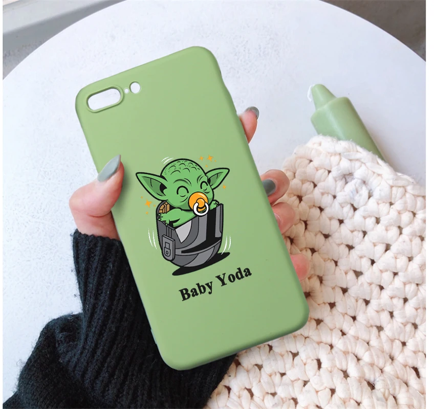 Baby yoda meme милый мягкий силиконовый цветной чехол для телефона, чехол для apple iPhone 6 6s 7 8 Plus X XR XS 11 Pro Max