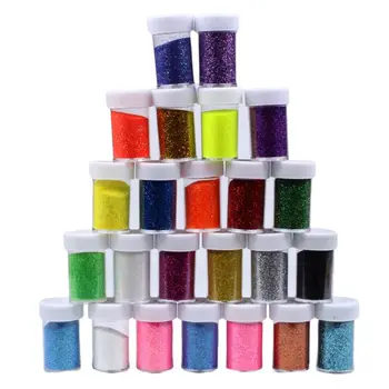

2020 New 24 Pcs/set Shiny Glitter Powder UV Resin Crafts DIY Epoxy Filling Materials