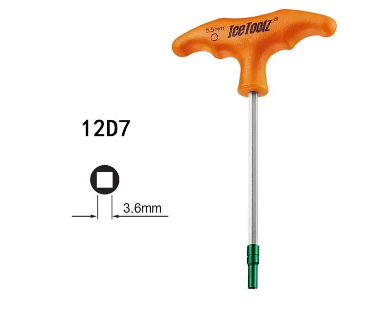 12D7 IceToolz Ice Toolz велосипед 12A3 12B3 12C3 12D3 спицевой инструмент для 3/3. 2/3. 6/5. 5 ШЕСТИГРАННЫЕ квадратные соски Инструменты для ремонта велосипеда - Цвет: 12D7