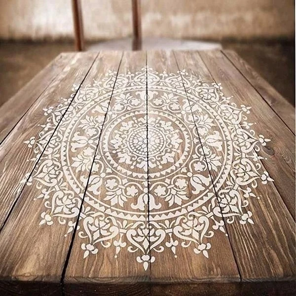 50 * 50 cm size diy craft mandala mold for painting stencils stamped photo album embossed paper card on wood, fabric, wall