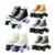 2021 New Canvas Women Flashing Quad Roller Skates Shoes 4 Wheels Two Line Sliding Sneakers For Outdoor Gym Sports Girls Kids