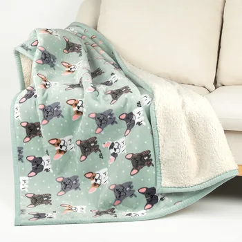 

Flannel Blanket Double Thickness Cartoon Blanket Lamb Blanket Children Air Conditioning Blanket Is 120*150CM