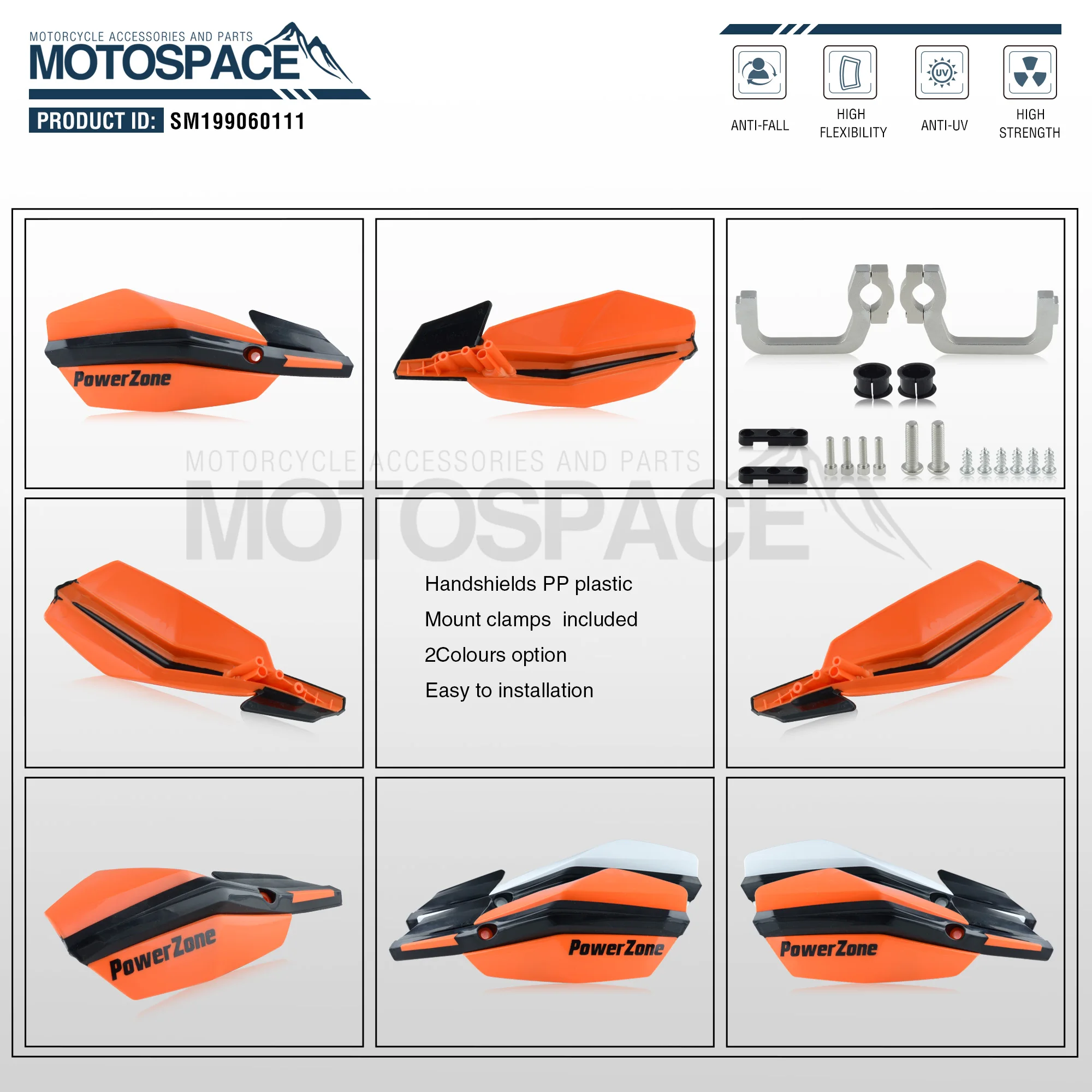 Spacemotors PZ-KUS рукавицы для мотоцикла подходят для 7/" 22 мм руль 1-1/8 28 мм жир бар CR XR YZ WR EX TTR CRF WRF EXC DRZ