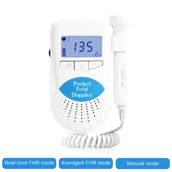 

Ultrasound Doppler Fetal Heart Rate Monitor for Baby Heart Beat Detector Probe Fetus-voice Meter Prenatal No Radiation