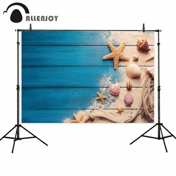 

Allenjoy wood backdrop summer rope shell still life shooting photographic backgrounds photo studio photophone vinyl photocall