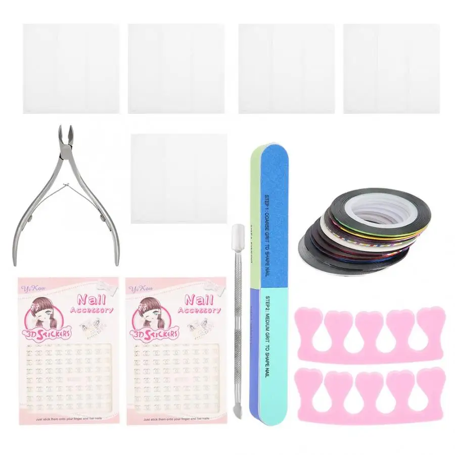 Набор для дизайна ногтей, удаление ороговевшей кожи, машинка для стрижки ногтей, пилка для наращивания ногтей, маникюрный разделитель для ног, набор для маникюра l