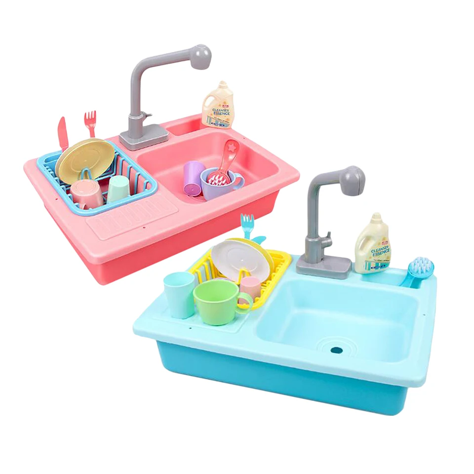 sink toy with running water