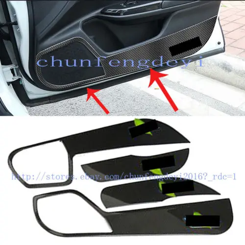 Для Honda Civic 10th 4 шт./компл. из нержавеющей стали углеродное волокно дверь антиударная площадка защитная