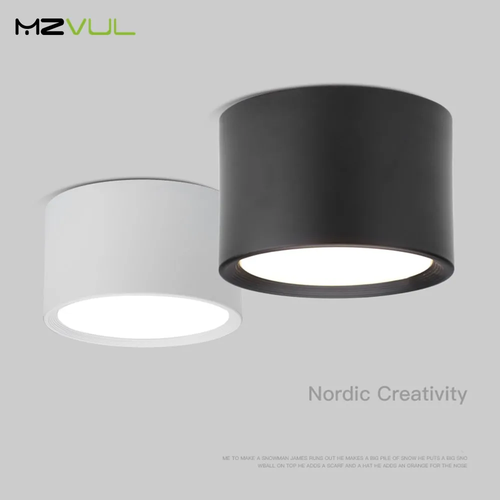 표면 장착 LED 다운라이트 모던 천장 조명, LED 스포트라이트, 침실 거실 장식 조명, 5W, 12W, 15W