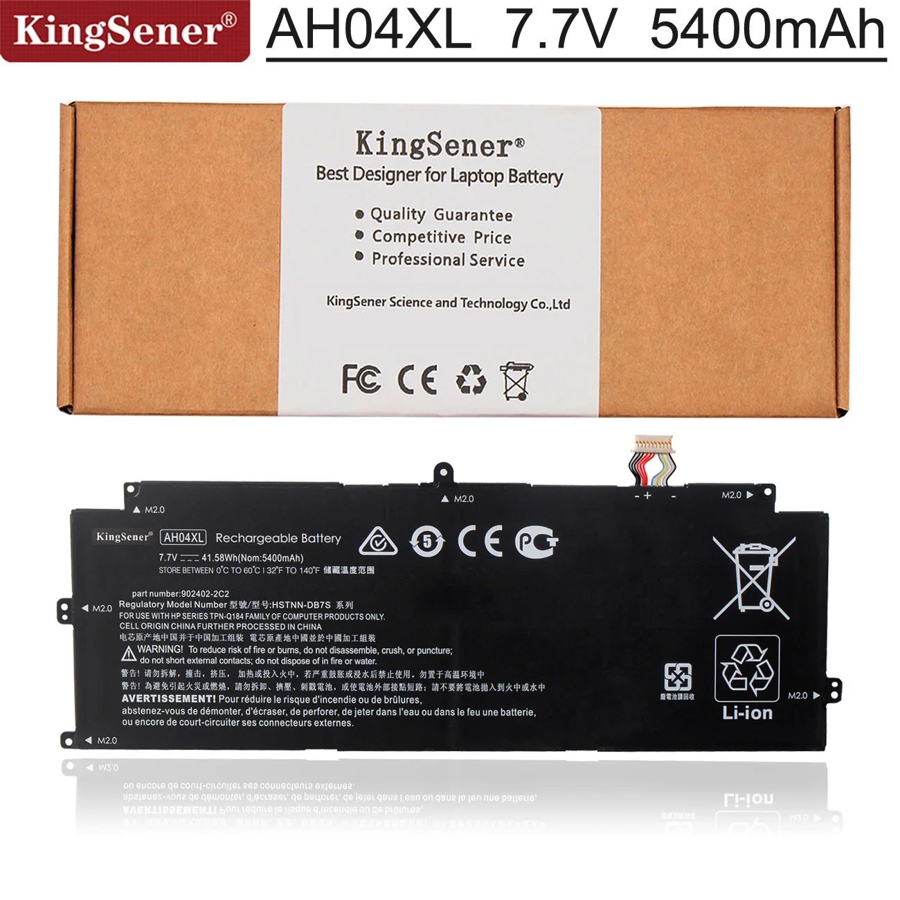 Kingsener Ah04xl Laptop Bateria para hp Spectre x2 12-c000 C000nf C013tu C014tu Tpn-q184 Hstnn-db7s 9024022c2 902500855 5400mah