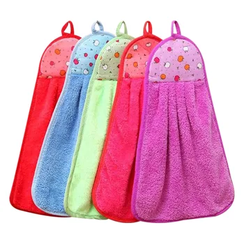 

Microfiber Super Absorbent Kitchen Hand Towel RANDOM COLORS Hanging Towel Home 38X25CM Cleaning Tools LBShipping