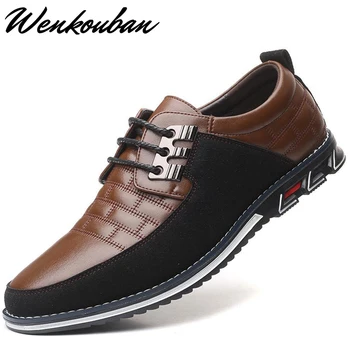 

Leather Men Casual Shoes Brand Mens Loafers Moccasins Breathable Slip on Black Driving Shoes Big Size Zapatillas Hombre 2019