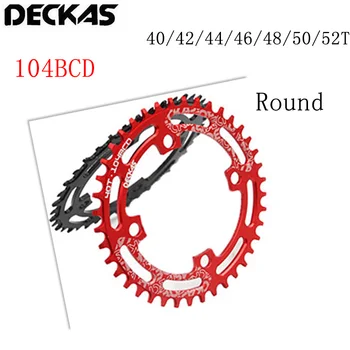 

MTB Round Chainring 104BCD Road Mountain Bike Chain ring Narrow Wide Single Speed Bicycle Chainwheel 40T-52T Fit Shimano SRAM