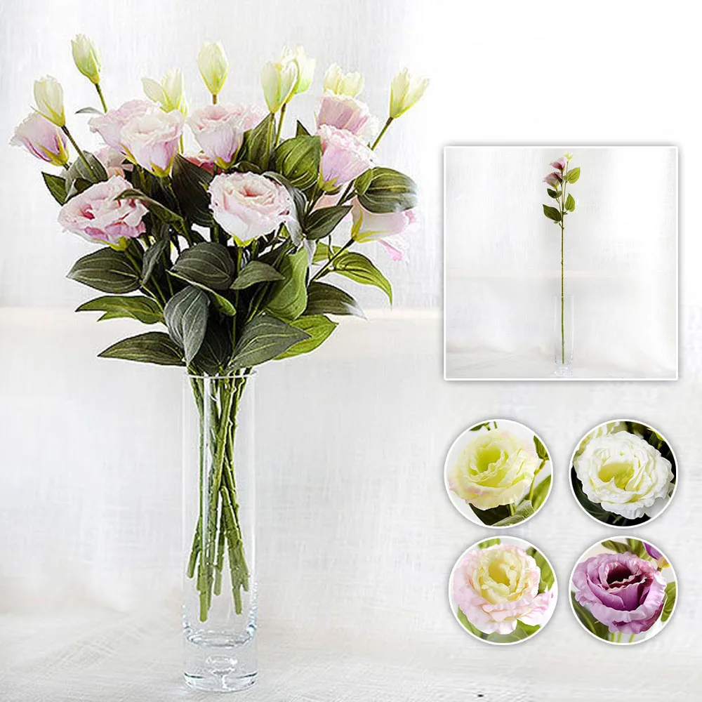 70 см Высота Trigeminal Eustoma Искусственные цветы реалистичные расположение для сада дома День святого Валентина Декор