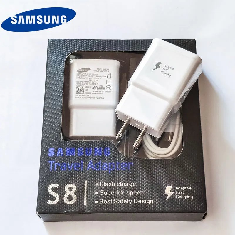 Устройство для быстрой зарядки samsung Galaxy S10 S9 S8 S7 S6 плюс A10 A30 A50 A70 A3 A5 A6 A7 A8 9V 1.67A