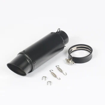Exhaust Tips Escape Pipe Muffler Tail Tube Black 60mm Stainless Steel for Motorcycle Modified System ATV Dirt Bike
