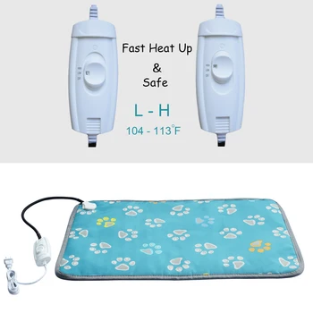 

pets beds Dog Bed Mat Heating Pad Warmer Blanket Mat Dog blanket green 45*45cm Adjustable Temperature with Timer Pet Blankets