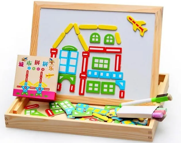 Многофункциональный пазлы образовательных ферма джунгли животных деревянная