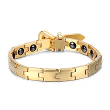 Новые браслеты из гематита для женщин Магнитная терапия золото из нержавеющей стали дизайн браслет Femme целебные Ювелирные изделия Подарки