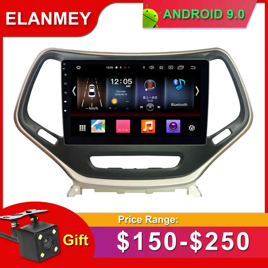 Подарочная камера автомобильный радиоприемник для JEEP CHEROKEE Android 9,0 gps навигация Bluetooth Сенсорный экран wifi автомобильный аудио стерео Мультимедиа