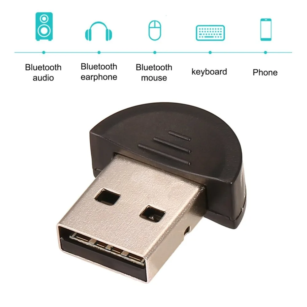 Мини USB Bluetooth адаптер беспроводной USB модем V2.0 для портативных ПК Win 7/8/10/XP