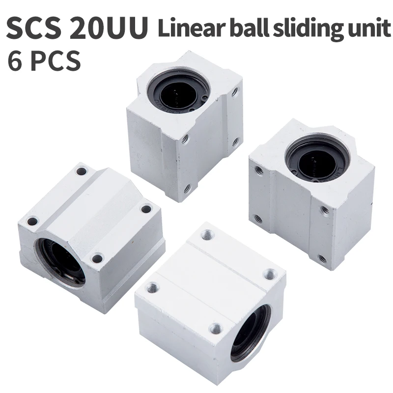 

Linear track bearing 6PCS SC20UU SCS20UU 20mm line ball bearing slider unit 20mm line bearing slider DIY nc carving line slider
