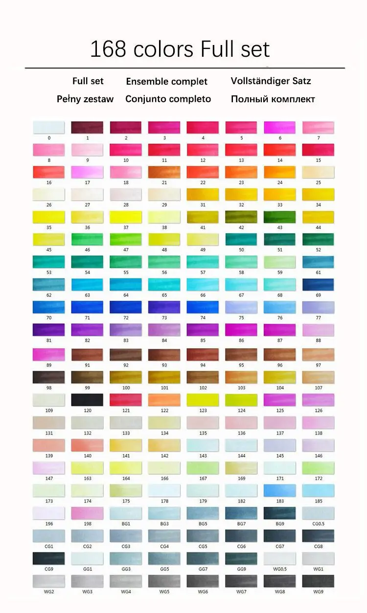 168 colors Full set Художественный маркер 30/40/60/80/168 Цвета маркер-кисточка спиртовые чернила каллиграфия ручка товары для рукоделия для артистическая Расчёска ручка с 4 подарки - Цвет: 168 colors Full set