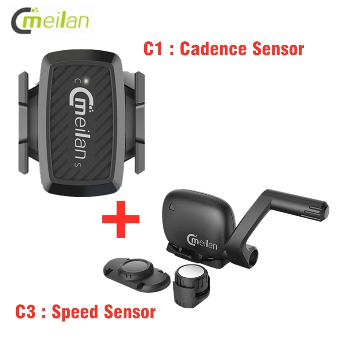 Meilan GPS для велосипеда, компьютер, грудь, монитор сердечного ритма, беспроводной датчик скорости/Каденции, велосипедный Спидометр 4,0 Bluetooth ANT одометр - Цвет: C1 C3