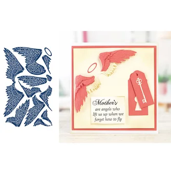 

Angel Wings Christmas Metal Cutting Dies Stencils DIY Scrapbooking Album Photo Paper Cards Craft Embossing Word Dies 2019 New