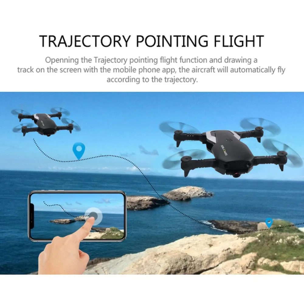 H2 2,4 ГГц 720P складной FPV RC Квадрокоптер с удержанием высоты Безголовый режим 360 ° 3D флип один мини генератор/посадка