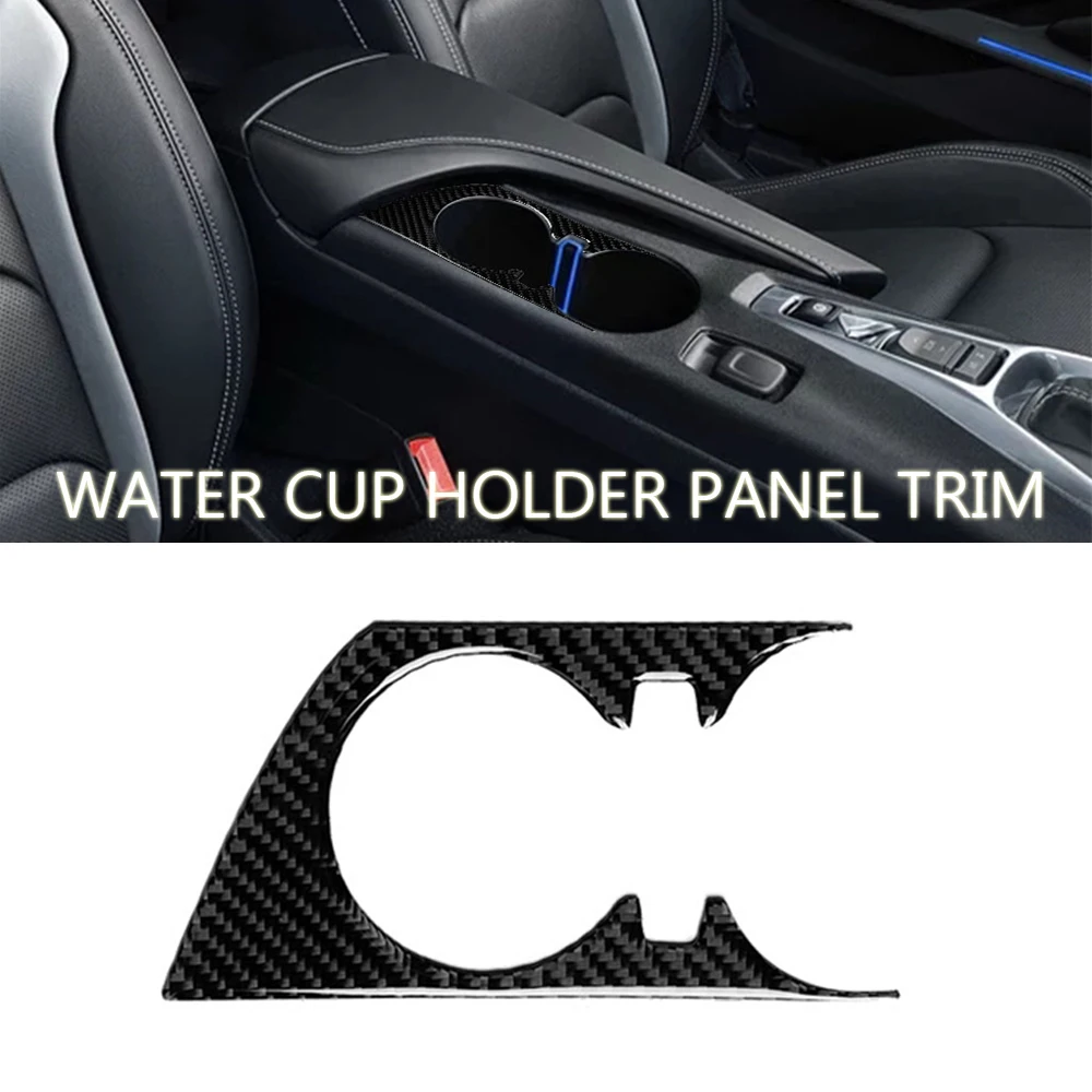 

Car Styling Carbon Fiber Car Interior Water Cup Holder Frame Decoration Cover Sticker For Chevrolet Camaro 2017-2019