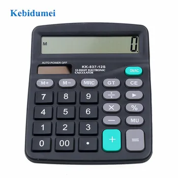 

Newest Portable Office Commercial Tool Battery or Solar 2 in 1 Powered 12 Digit Big Button Electronic Calculator for using