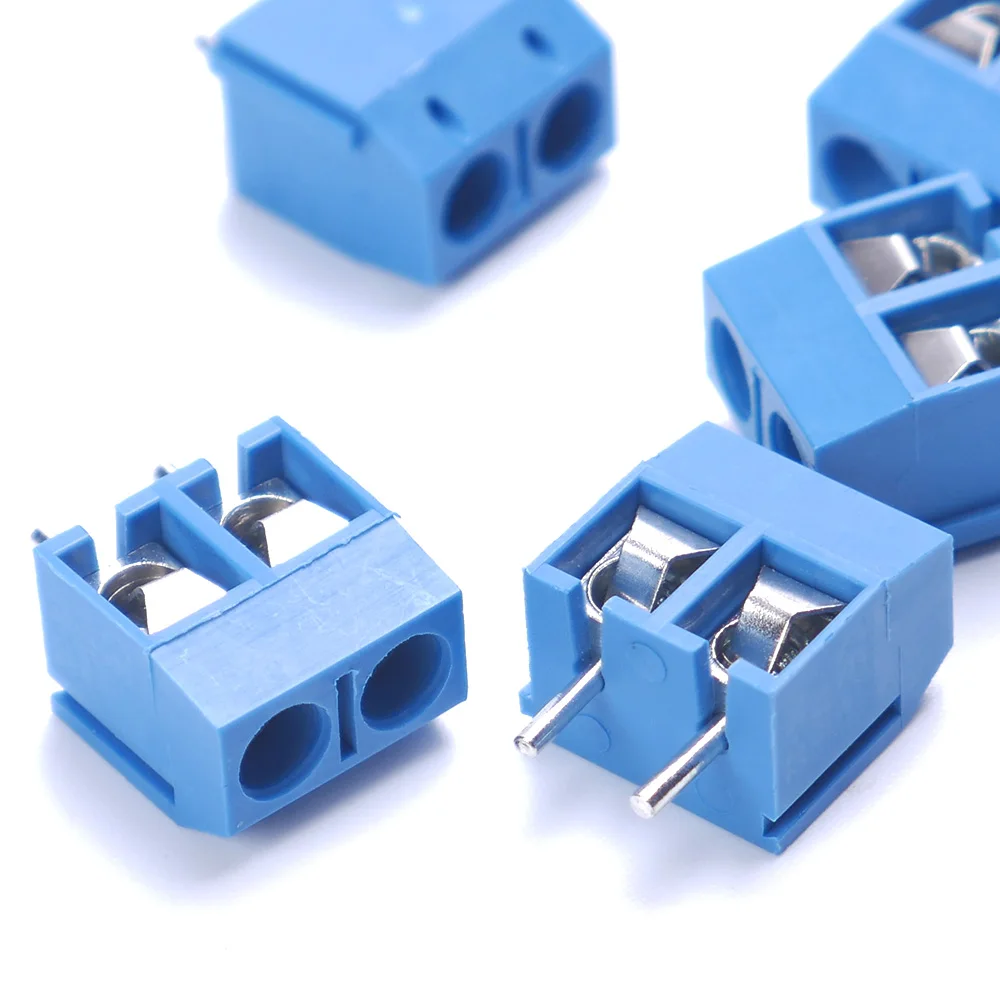 Горячая Распродажа 2 Pin 5 08 мм Pitch Blue соединение Терминал Винтовые клеммы разъема