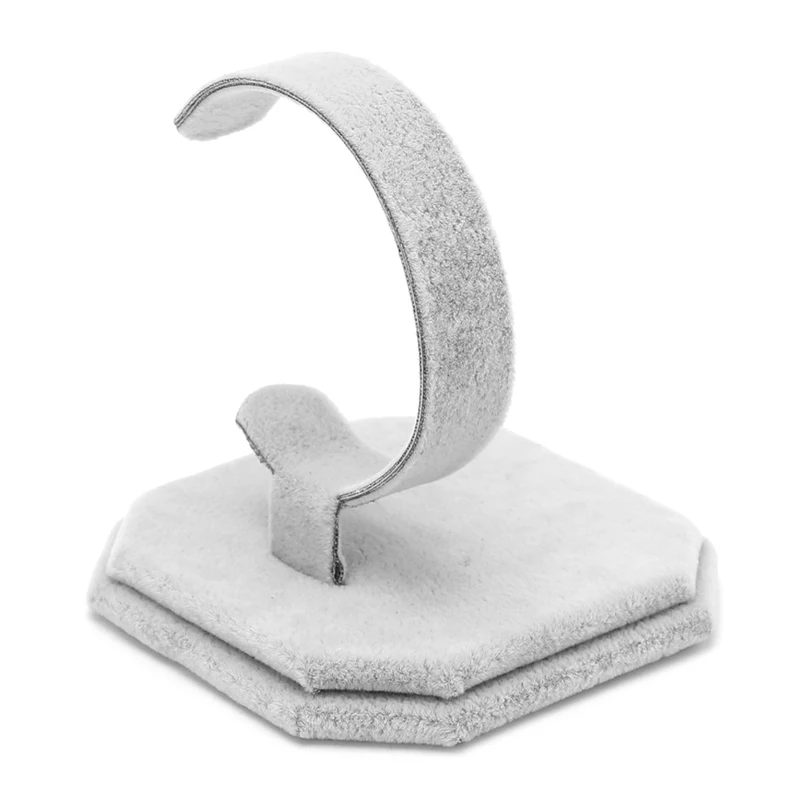 Velvet C Type Design Jewelry Bracelet Bangle Watch Display Rack Stand Holder New 634D