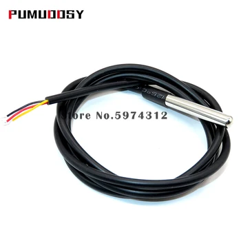 

50PCS DS18B20TO-92 Stainless steel package 1 2 3meters waterproof 18b20 cable temperature probe temperature sensor For Arduino
