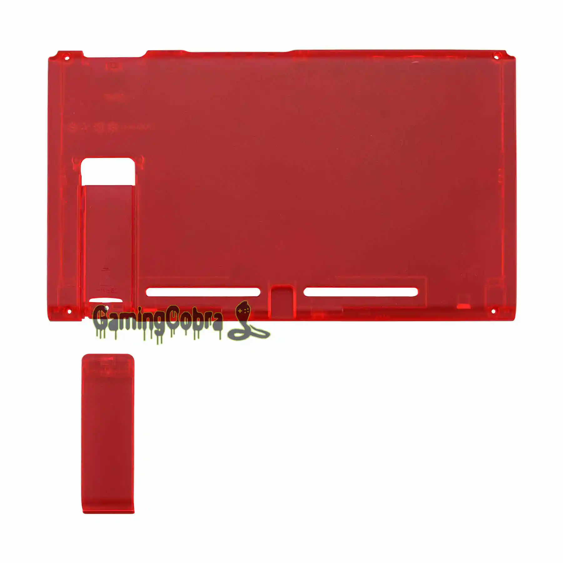 На заказ прозрачная консоль задняя пластина DIY Замена корпус чехол для nintendo Switch консоль с подставкой - Цвет: Clear Red